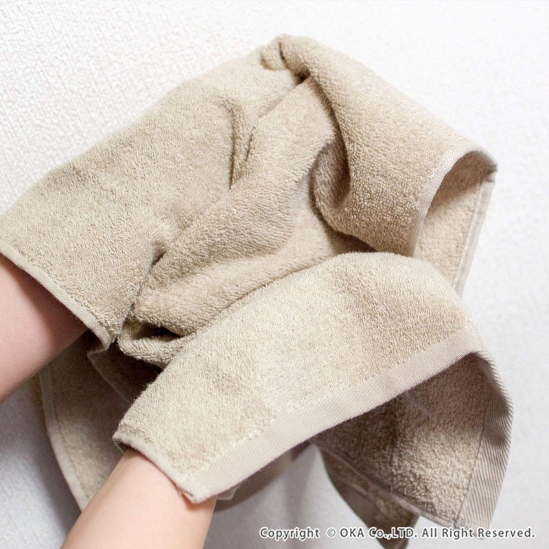 OKA Etoffe Face Towel, Approx. 30.3 x 13.4 Inches (77