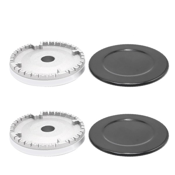 CADUFUELLY 4Pcs 3.93" Oven Gas Hob Burner Crown Flame Cap