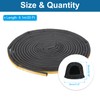 PATIKIL 20 ft D Shape Rubber Seal Strip, Self-Adhesive EPDM