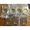 Safe Hardware Vintage NOS Polished New Brass Flush Ring Pull