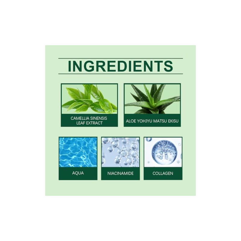 Crema Corporal con Colágeno y Niacinamida, Aloe y Té Verde,