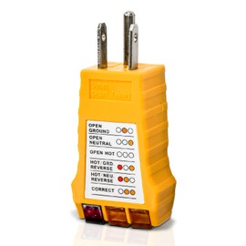 GFC Outlet Tester with Color LCD Display, 120V AC Receptacle Tester, GFCI/Standard Outlet Plug Tester, Detects Wiring Faults, 7 LED Indicators, Home & Professional Use