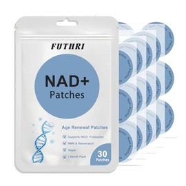 Parches NAD+, veganos, 30 unidades | Parches NAD para mujeres y hombres | para energía y envejecimiento saludable | con CoQ10 y nicotinamida | Cómodo 