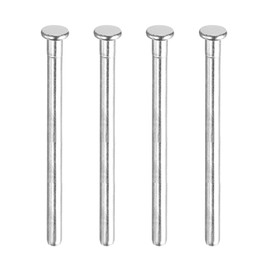 QUARKZMAN 4 Pieces 3.5 Inch Door Hinge Pins, Removable Brushed Door Hinge Inner Hinge Security Pins for Replacing Wooden Doors, Silver