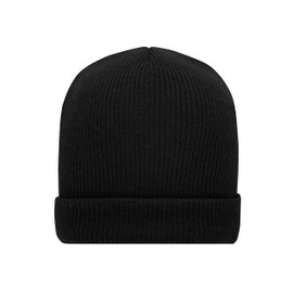 myrtle beach Winter Knitted Beanie - Pleasantly Soft Beanie Made from Recycled Polyester, black