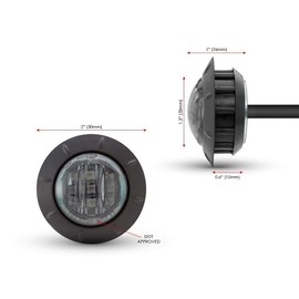 Alchemy Parts Car Trike Trailer LED Tail Light + Indicators 50mm - Set of 4 fit to any flat surface - Tinted Lens