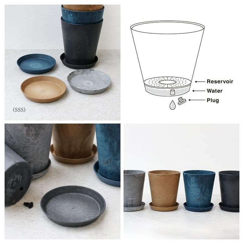 amaburo Art Stone Saucer [Black/SSS-2618 Size] amabro Art Stone Saucer