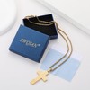RWQIAN Men's Cross Necklace Silver Gold Black Cross Necklace with