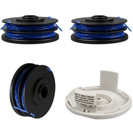 mzoLife String Trimmer Replacement Spool for Ryobi RAC123，Double Autofeed Trimmer Line Compatible with Ryobi RLT4027, RLT4125, RLT5027, RLT6030, RLT5127, RLT6130 ，1.6mm x 8.3M (3 spools + 1 cover)