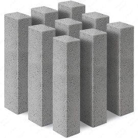 9-Pack Pumice Stone Scouring Stick for Toilet Bowl Cleaning - Heavy Duty Limescale, Hard Water Rings, Rust & Calcium Buildup Remover for Bath, Pool, Tile, Kitchen Sink, Grill, Tub