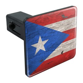 GRAPHICS & MORE Rustic Distressed Puerto Rico Flag Wood Look Tow Trailer Hitch Cover Plug Insert
