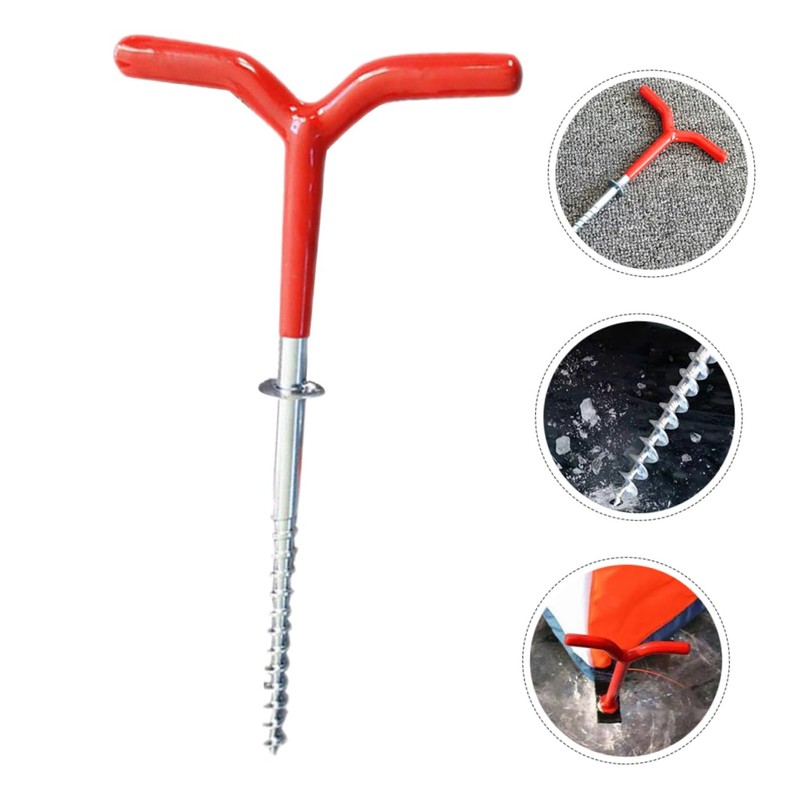 Totority 4Pcs Spiral Camping Stake Durable Ground Nails for Tents