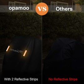 opamoo Motorcycle Tarpaulin Waterproof 190T Motorcycle Cover with Lock Holes Outdoor Motorcycle Garage with 2 Reflective Strips Motorcycle Tarpaulin Against UV Rain Snow Dust Guano 245 x 105 x 125 cm