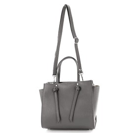 modamoda de T219 Women's Leather Handbag, Handbag, Shoulder Bag, Handmade in Italy, graphite grey
