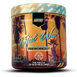 Suplemento en polvo Redcon1 Total War pre entreno sabor cali splash en bote de 441g                                                                   