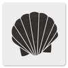 MAGJUCHE Sea Shell Stencil 6 Inches, Reusable Mermaid Seashell Stencil
