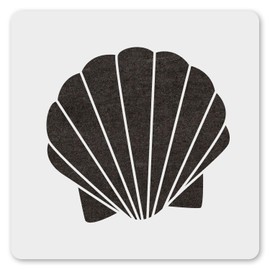 MAGJUCHE Sea Shell Stencil 6 Inches, Reusable Mermaid Seashell Stencil for Painting DIY Crafts Decor