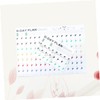 KICHOUSE 12pcs Day Countdown Planner Compact Learning Schedule Self Discipline