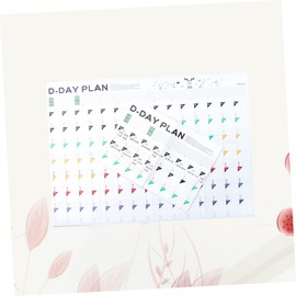 KICHOUSE 12pcs Day Countdown Planner Compact Learning Schedule Self Discipline Tool for Students for Office Use Enhances Management and Organization