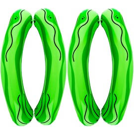 4 Pcs 35.5 Inch Giant Inflatable Pickle Cucumber Large Blow Up Cucumber Pickle Decor Fun Pickle Pool Float for Summer Beach Pool Water Bachelorette Party Decor Gift