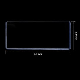 Jutieuo 50-Count Dollar Bill Holders Transparent Bill Sleeves Clear Currency PVC Protectors for Regular Bills Money Banknotes and Stamp Collecting Supplies, 6.8 x 2.9 Inch