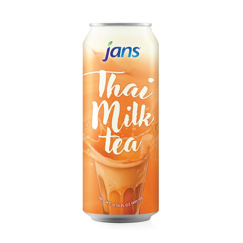 Jans Boba Milk Tea (Pack of 12, Thai Tea Non