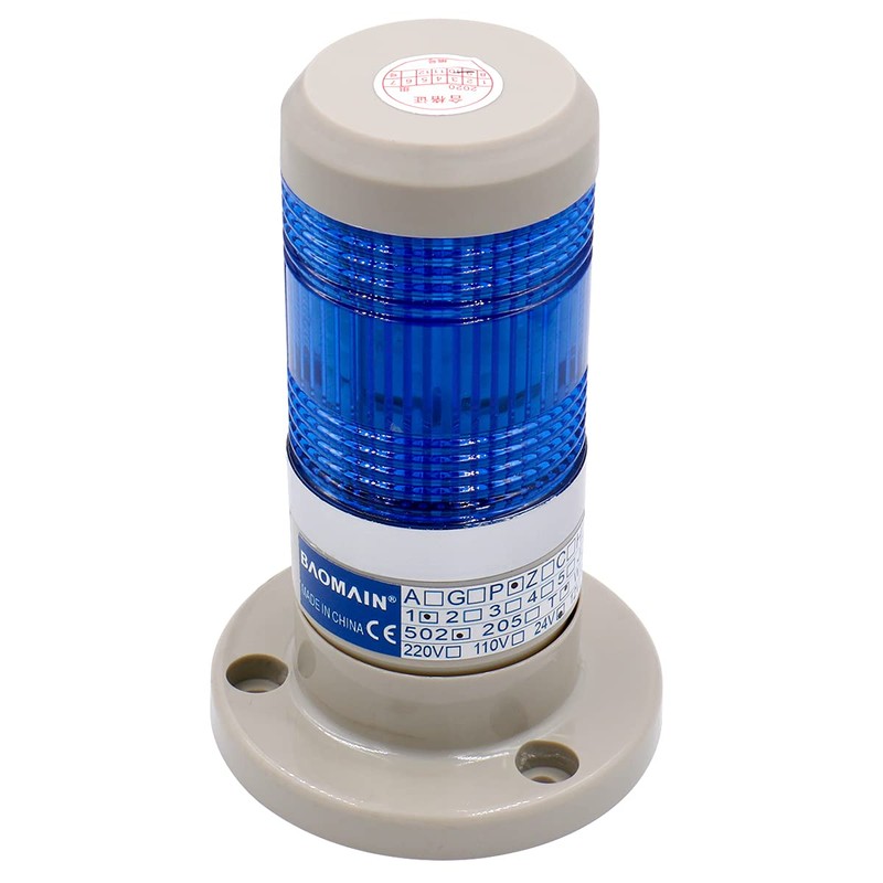 Baomain Warning Continuous Light 24V DC Industrial Blue LED Signal
