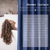Waterproof Fabric Shower Curtain Thick Bathroom Curtain (Blue, 180x180cm)