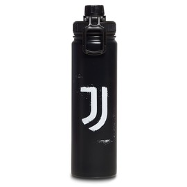 Seven Juventus Water Bottle, Thermos Flask, Water Bottle, 650 ml, BPA-Free, School and Sports, Girls, Boys, Football Black/White