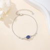 HPQQ Lapis Lazuli Bracelet for Women Sterling Silver Gemstone Chain