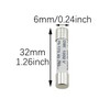 RLECS 6PCS 6x32mm White Multimeter Ceramic Fuse Tubes 500mA/1000V High