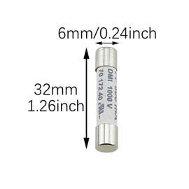RLECS 6PCS 6x32mm White Multimeter Ceramic Fuse Tubes 500mA/1000V High Specification Short Circuit Protection