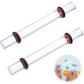 lurora2021 Pack of 2 Acrylic Clay Rollers, Polymer Clay Tools, Solid Acrylic Clay Roller, Polymer Clay Accessories, Transparent Clay Roller, Acrylic Rod for Sculpture Making, Crafts, DIY Rolling Tools