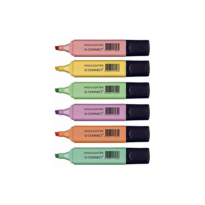 Q-Connect Pastel Highlighters (Pack of 6)