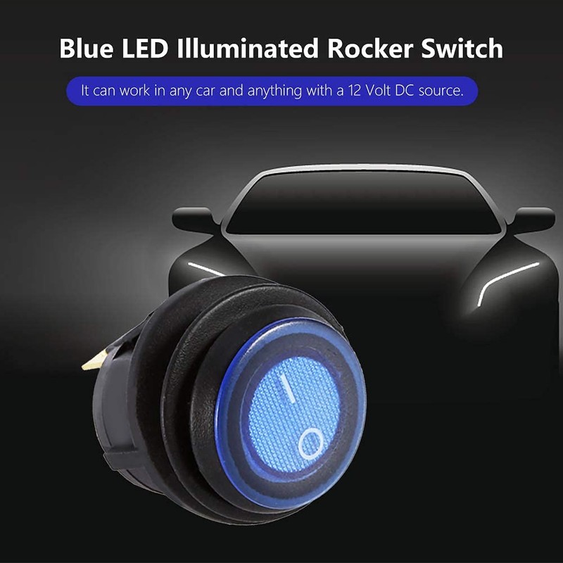 12V Rocker Switch, 12V 16A Car LED Rocker Switch, Auto