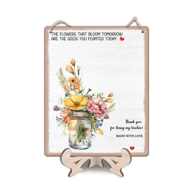 DIY Kids Handprint Flowers Art Craft Keepsake Gifts for PreK Preschool Kindergarten Teachers, Thank You Teacher Appreciation Graduation Gift, The Flowers Bloom Tomorrow Are The Seeds You Planted Today