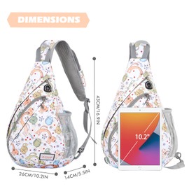 ZOMAKE Brusttasche Sling Bag Herren Diebstahlsicher - Crossbody Bag Herren FüR MäNner Und Frauen,Schultertasche Herren FüR Outdoor Radfahren Reisen Wandern (Katzenweiß)