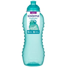 Sistema Twist 'n' Sip Squeeze Sports Water Bottle | Leakproof Water Bottle | 460 ml | BPA-Free | Assorted Colours