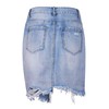 Fraternel Women's Vintage Destroyed Denim Skirt, lightblue