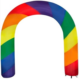 10' Gemmy Airblown Inflatable Christmas Twisted Rainbow Archway Yard Decoration 882776