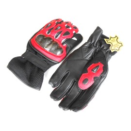 Premium Leather Summer Motorbike Gloves, Motor Cycle Gloves,Cycle Gloves. (Large)
