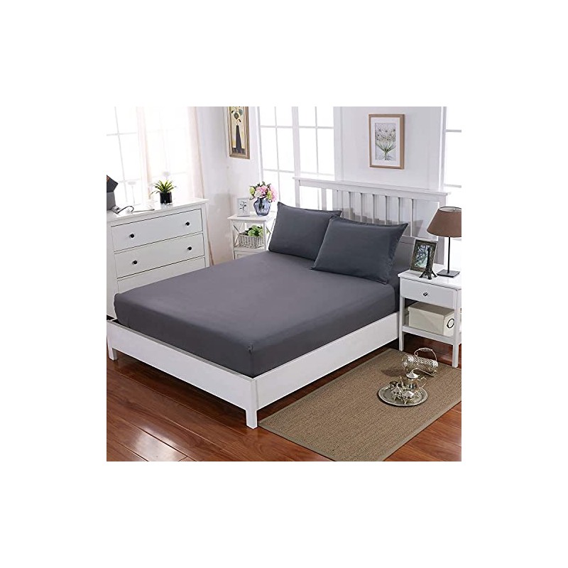 Deep Fitted King Bed Sheets 100% Cotton 200 Thread Count