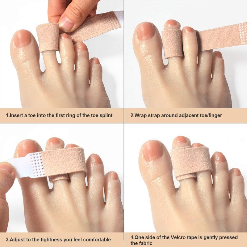 DYKOOK Broken Toe Wraps, 8 Pcs/Pack, Fabric Toe Splint Toe