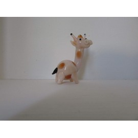 Gorgeous and Very Cute Glass Giraffe Figurine