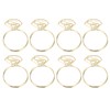 100Pcs Cute Paper Clips Ring Style Anti Slip Sturdy Electroplated