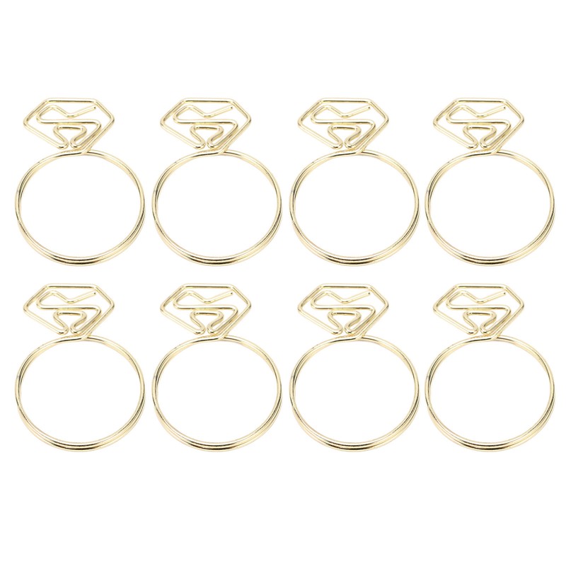 100Pcs Cute Paper Clips Ring Style Anti Slip Sturdy Electroplated