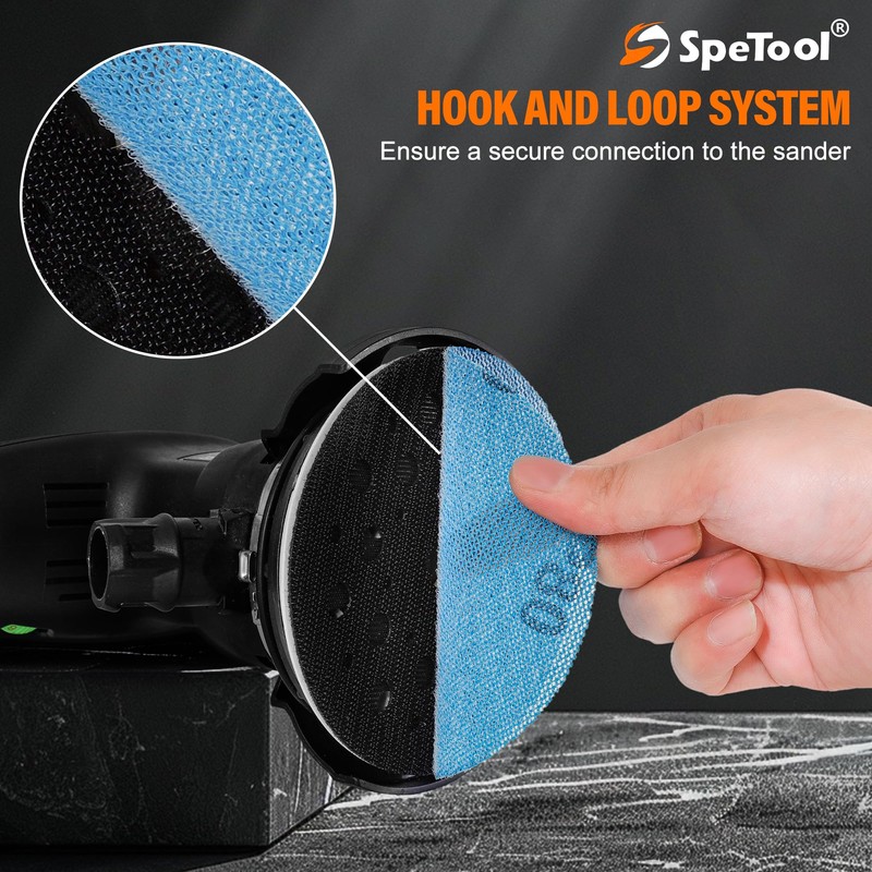 SpeTool Sanding Mesh 125 mm Velcro Pack of 30 Sanding
