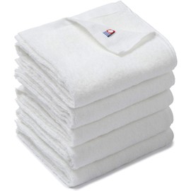 Imabari Towel Face Towel, Set of 5 (15 Colors) 100% Cotton, 240 Momme; Approx. 12.2 x 33.9 inches (31 x 86 cm), Made in Japan, Towel, Commercial Use, Beauty Salon, Facial Towel, Plain, Nursing,