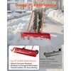 VEVOR 38-inch Snow Pusher Shovel with Wheels, Bi-Directional Heavy Duty