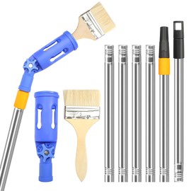 Multiangle Paint Brush Extender Holder Extendable Paint Brush, Universal Paint Brush Extender Tool, Extension Pole Attachment for Paint Brush Used for Ceiling Suitable for Most Rollers Brushes (Blue)